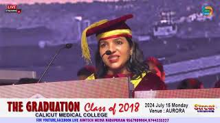 Felicitation speech Convocation MBBS batch 2019 Dr Rebecca James [upl. by Tiny187]