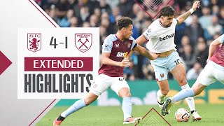 Extended Highlights  Aston Villa 41 West Ham  Premier League [upl. by Nodarse]