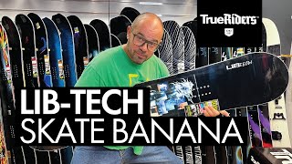 Lib Tech Skate Banana Snowboard review 2324 TrueRiders Snowboard Science shorts [upl. by Ainesej]