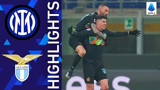 Inter 21 Lazio  Bastoni stunner secures home win for Inter  Serie A 202122 [upl. by Dulcinea]