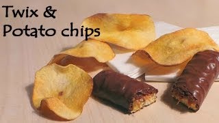 Realistic Polymer clay Twix amp Potato Chips Tutorial [upl. by Amak]