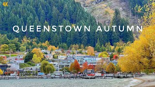 Queenstown Autumn Walk April 2024 4K  Most Beautiful Season In Otago  New Zealand Walking Tour 4K [upl. by Dnyletak]