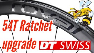 DT Swiss 18t to 54t Ratchet Upgrade on Roval C38 DT Swiss 350 hubs [upl. by Xed]