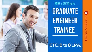 Graduate Engineer Trainee GET  Freshers Job Vacancies 2024  BE  BTech in Engineering [upl. by Eihs]