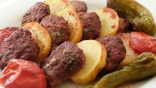 Fırında Köfte Patates Tarifi  Fırında Köfte Nasıl Yapılır [upl. by Joab]