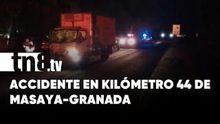 Fuerte accidente en la Carretera MasayaGranada deja 3 heridos [upl. by Schreiber]