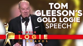 Tom Gleeson wins the Gold Logie  TV Week Logie Awards 2019 [upl. by Yenffad]