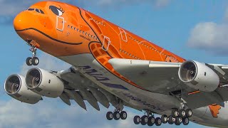 60 MINUTES PURE AVIATION  AIRBUS A380 only  GO AROUND Landing Departure 4K [upl. by Atihana]