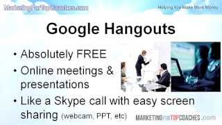 Google Hangouts  How to Use the Free Google Hangouts for Your Online Webinars and Internet Meetings [upl. by Adim]