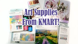 Cheap Art Supplies from KMart Australia Review Part 2 Making Art with Them [upl. by Ysteb]