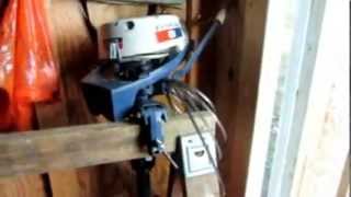 2 HP evinrude outboard Part 1 taking apart the lower unit [upl. by Nanreh]