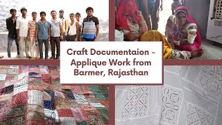 Craft Documentation Applique work from Barmer District Rajasthan  2016 [upl. by Rianon471]