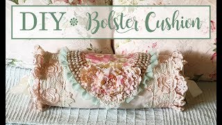 Cottage Style Bolster Cushion with Crafty Me ShopLaces and Trims  DIY [upl. by Standish]