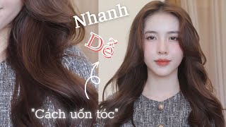 Cách uốn tóc kiểu Hàn Quốc siêu dễ chỉ 15 phút  Cách mình làm tóc gần đây  Mai Trinh [upl. by Sualokcin851]