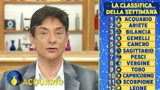 Oroscopo di Paolo Fox a I fatti vostri la classifica settimanale con i segni Quale sarà stato il p [upl. by Enalahs]