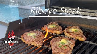 Ribeye Steaks a la parrilla Weber Ep 69 [upl. by Cantu]