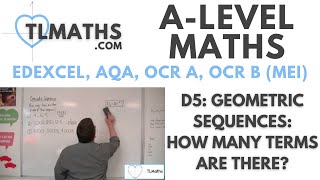 ALevel Maths D504 Geometric Sequences How many terms are there [upl. by Bascomb293]