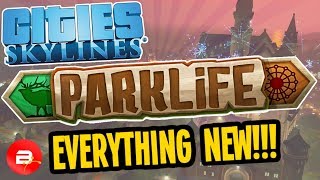 Cities Skylines PARKLIFE  EVERYTHING NEW Castle of Lord ChirpwickZooAmusement Park amp more [upl. by Ahsatniuq]