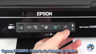 Epson Stylus SX235W How to do Printhead Cleaning Cycles and Improve Print Quality [upl. by Ming]