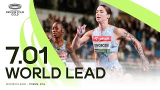 Ewa Swoboda powers to 701 world lead in Torun ‼️  World Indoor Tour 2024 [upl. by Sarette]