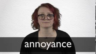 How to pronounce ANNOYANCE in British English [upl. by Anehsak490]