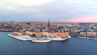 Stockholm Aerial  Drone views over the capital city of Sweden [upl. by Elvira]