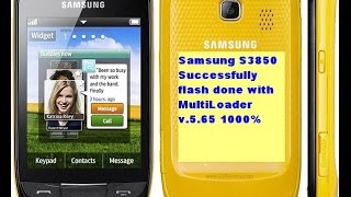 Samsung S3850 Successfully flash done with MultiLoader v565 1000 [upl. by Anreval537]