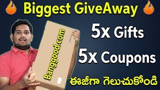 🔥🔥Biggest GiveAway on TechFacts🔥🔥  5 Gifts amp 5 Coupons  Banggood Summer Prime Sale [upl. by Catton]