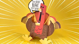 DIY Thanksgiving Fun Create Your Own Silly Paper Turkey [upl. by Jelks]