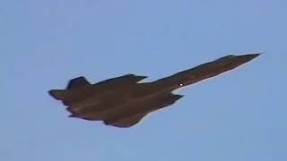 SR71A Blackbird super low pass at Nellis AFB with full burners blackbird SR71 flyby Airshow [upl. by Enailil]