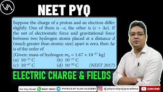 Suppose the charge of a proton and an electron differ slightly One of them is –e the other is [upl. by Esenej]