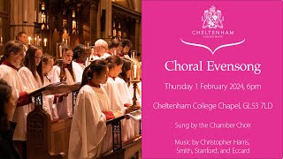 Choral Evensong Chamber Choir Thursday 1 February 2024 6pm [upl. by Isleen]