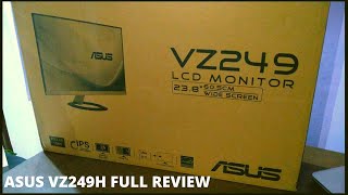 ASUS VZ249H 24inch FHD LED Budget Monitor for Professional Editing amp GAMING  Full Review  2020 [upl. by Reehsab]