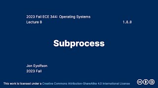 Subprocess 2023 Fall ECE 344 Section 1 [upl. by Leorsiy301]