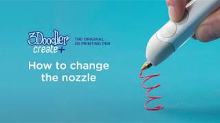 3Doodler 3D Pen  How to Change the Nozzle [upl. by Ancilin]