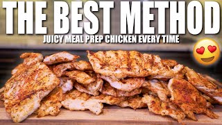 HOW TO MEAL PREP JUICY CHICKEN FOR THE WEEK  Bulk Cooking Chicken That Doesnt SUCK [upl. by Atiluap]