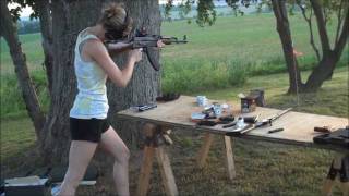 My Wife Shooting the AK47 [upl. by Svensen]