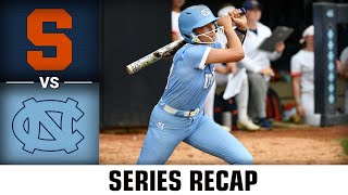 Syracuse vs North Carolina Series Recap  2023 ACC Softball [upl. by Arikahs]