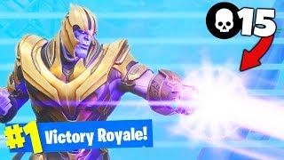 NEW THANOS and GAUNTLET Gameplay in Fortnite Battle Royale [upl. by Loeb595]