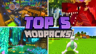 TOP 5 MOST POPULAR MINECRAFT MODPACKS [upl. by Euqnom]