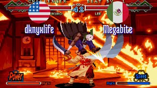 FT10 lastbld2 dknyxlife US vs Megabite MX The Last Blade 2 lastbld Fightcade Aug 23 [upl. by Lev188]