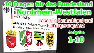 Leben in Deutschland und Einbürgerungstest 20232024Nordrhein Westfalen [upl. by Nongim291]