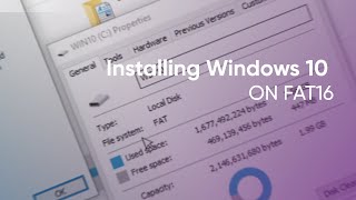 Installing Windows 10 on FAT16 [upl. by Ognimod]