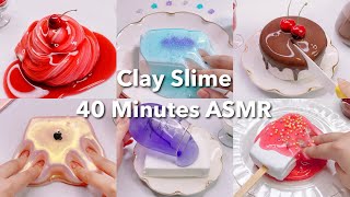 【ASMR】🍦ねんどスライムまとめ🍦【音フェチ】Clay Slime Compilation 40 Minutes ASMR [upl. by Niala306]