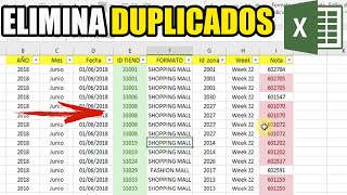 COMO BUSCAR Y ELIMINAR DUPLICADOS EN EXCEL [upl. by Ellery467]