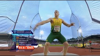 Mykolas Alekna Lithuania discus 6981 meters Stockholm 20220630 [upl. by Arual417]