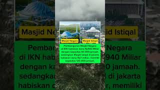 Masjid Negara di IKN Rp940 miliar vs Masjid Istiqal Rp7 miliar masjid ikn beritaterbaru [upl. by Nilak]