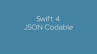 Swift 4 Coding and Decoding JSON object with the Codable protocols [upl. by Aliwt]