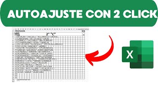 COMO AJUSTAR EL ANCHO Y ALTO DE UNA COLUMNA DE EXCEL CON 2 CLICKS [upl. by Hehre]