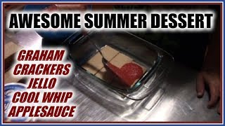 Graham Cracker Jello Applesauce Dessert Topped With Cool Whip [upl. by Jariv]